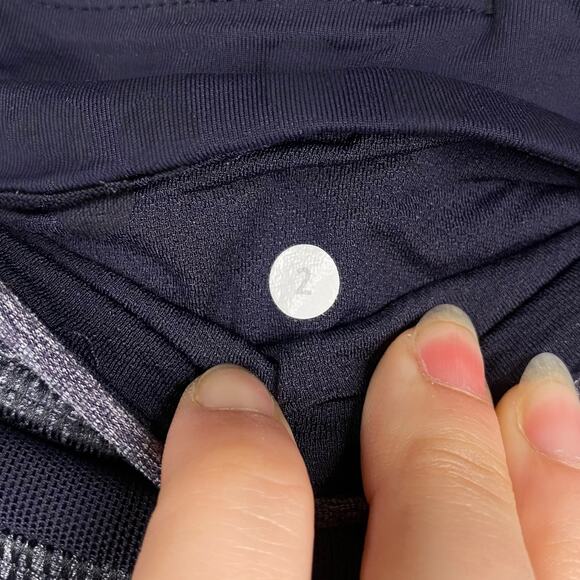 Lululemon Inspire Tight II Heathered Blue Navel Mesh Insert Leggings SZ 2 - Picture 10 of 15